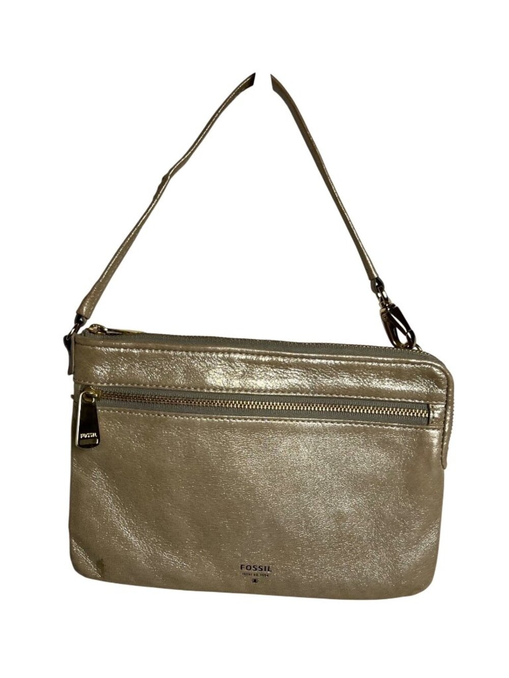 Fossil Gold Metallic Clutch